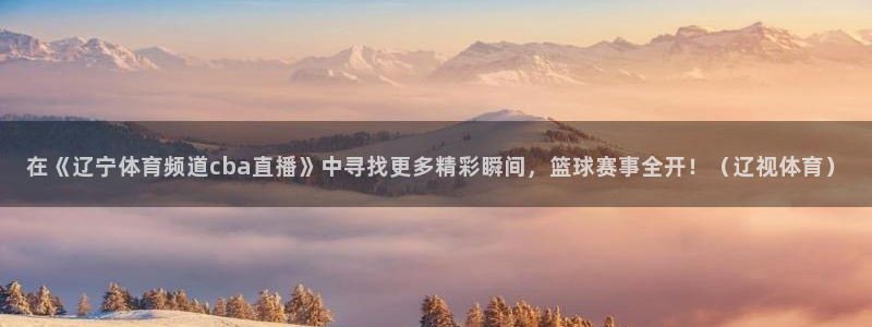 在《辽宁体育频道cba直播》中寻找更多精彩瞬间，篮球赛事全开！（辽视体育）