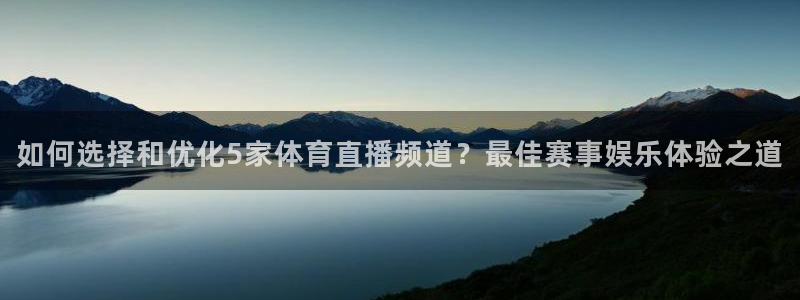如何选择和优化5家体育直播频道？最佳赛事娱乐体验之道